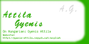 attila gyenis business card